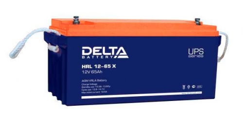Аккумулятор Delta HRL 12-65 X 12В 65Ач 350x167x179 мм Прямая (+-)