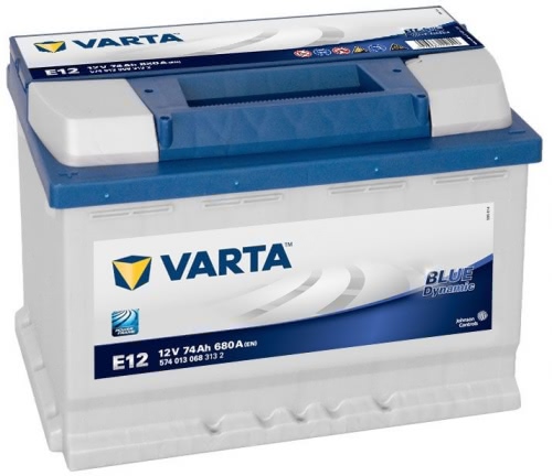 Аккумулятор VARTA Blue Dynamic E12 574013068 12В 74Ач 680CCA 278x175x190 мм Прямая (+-)