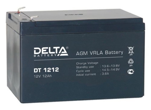 Аккумулятор Delta DT 1212 12В 12Ач 151x98x101 мм Прямая (+-)
