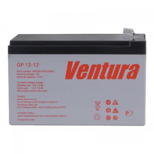 Аккумулятор Ventura GP 12-12 12В 12Ач 151x98x101 мм Прямая (+-)