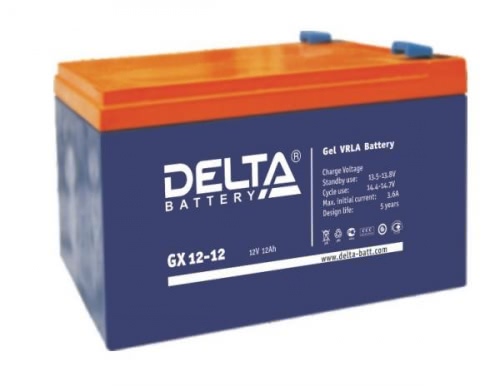 Аккумулятор Delta GX 12-12 12В 12Ач 151x98x101 мм Прямая (+-)