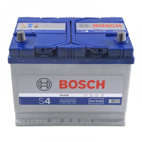 Аккумулятор BOSCH Silver S4 0 092 S40 260 12В 70Ач 630CCA 261x175x220 мм Обратная (-+)