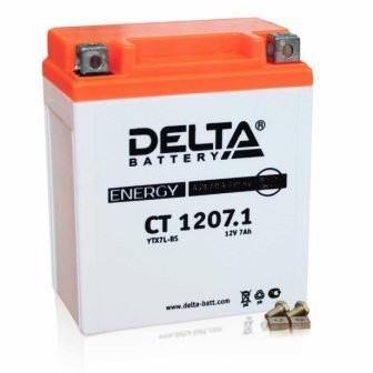 Аккумулятор Delta CT 1207.1 12В 7Ач 100CCA 114x70x132 мм Обратная (-+)