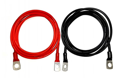 Комплект кабелей красный/черный 45А с наконечником M10, 4м