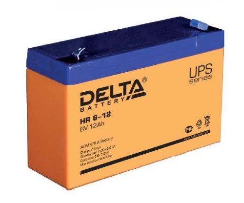 Аккумулятор Delta HR 6-12 6В 12Ач 151x50x100 мм Прямая (+-)
