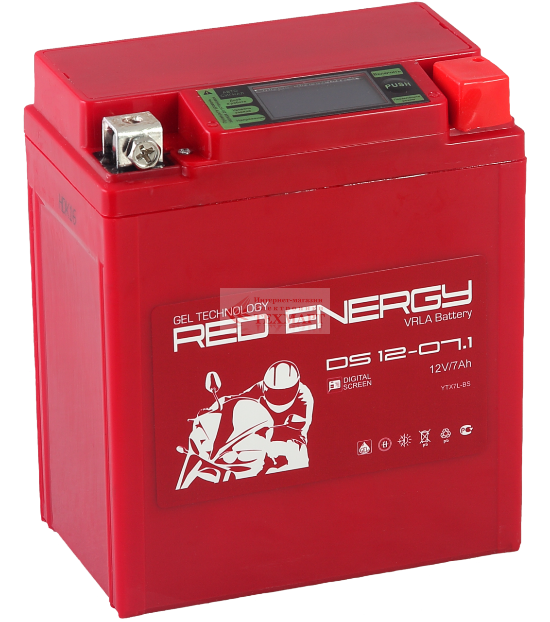 Аккумулятор Red Energy DS 1207.1 12В 7Ач 110CCA 114x70x132 мм Обратная (-+)