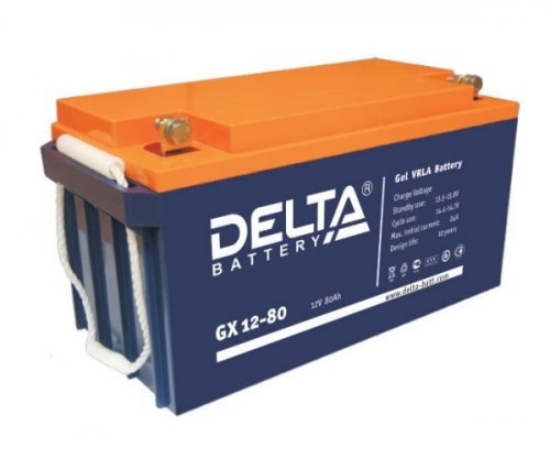 Аккумулятор Delta GX 12-80 12В 80Ач 350x167x183 мм Прямая (+-)