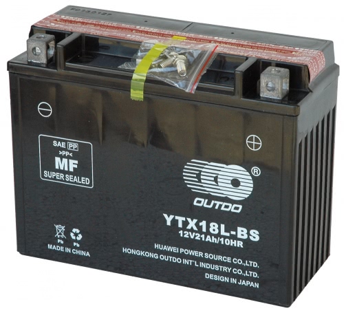 Аккумулятор Yuasa YTX18L-BS 12В 18Ач 250CCA 207x91x164 мм Обратная (-+)