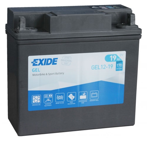 Аккумулятор EXIDE GEL12-19 12В 19Ач 170CCA 185x80x170 мм Обратная (-+)