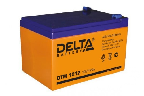 Аккумулятор Delta DTM 1212 12В 12Ач 151x98x101 мм Прямая (+-)