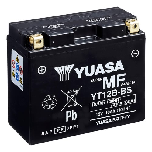 Аккумулятор Yuasa YT12B-4 12В 10Ач 210CCA 150x69x130 мм Прямая (+-)
