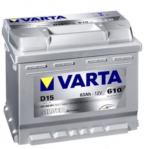 Аккумулятор VARTA Silver Dynamic D15 563400061 12В 63Ач 610CCA 242x175x190 мм Обратная (-+)