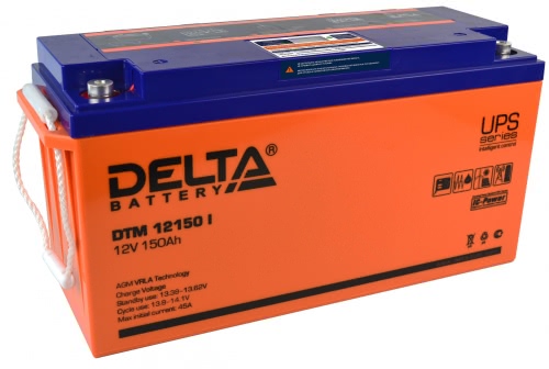 Аккумулятор Delta DTM 12150 I 12В 150Ач 482x170x240 мм Прямая (+-)