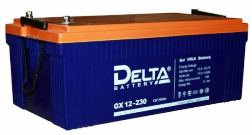 Аккумулятор Delta GX 12-230 12В 230Ач 520x269x208 мм Обратная (-+)