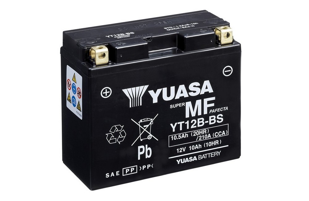 Аккумулятор Yuasa YT12B-BS 12В 10Ач 210CCA 150x69x130 мм Прямая (+-)