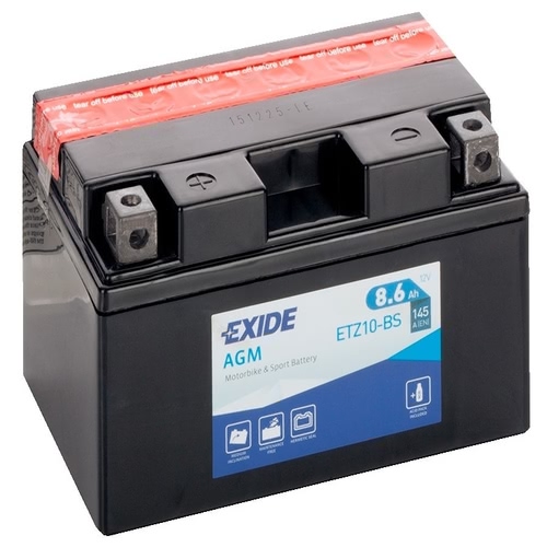 Аккумулятор EXIDE ETZ10-BS 12В 8,6Ач 145CCA 150x87x93 мм Прямая (+-)