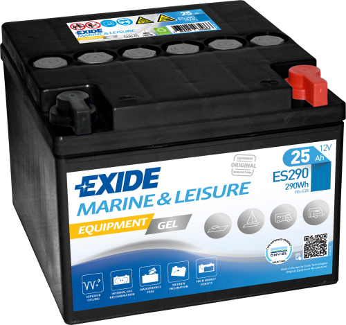 Аккумулятор EXIDE Equipment Gel ES290 12В 25Ач 165x175x125 мм Обратная (-+)