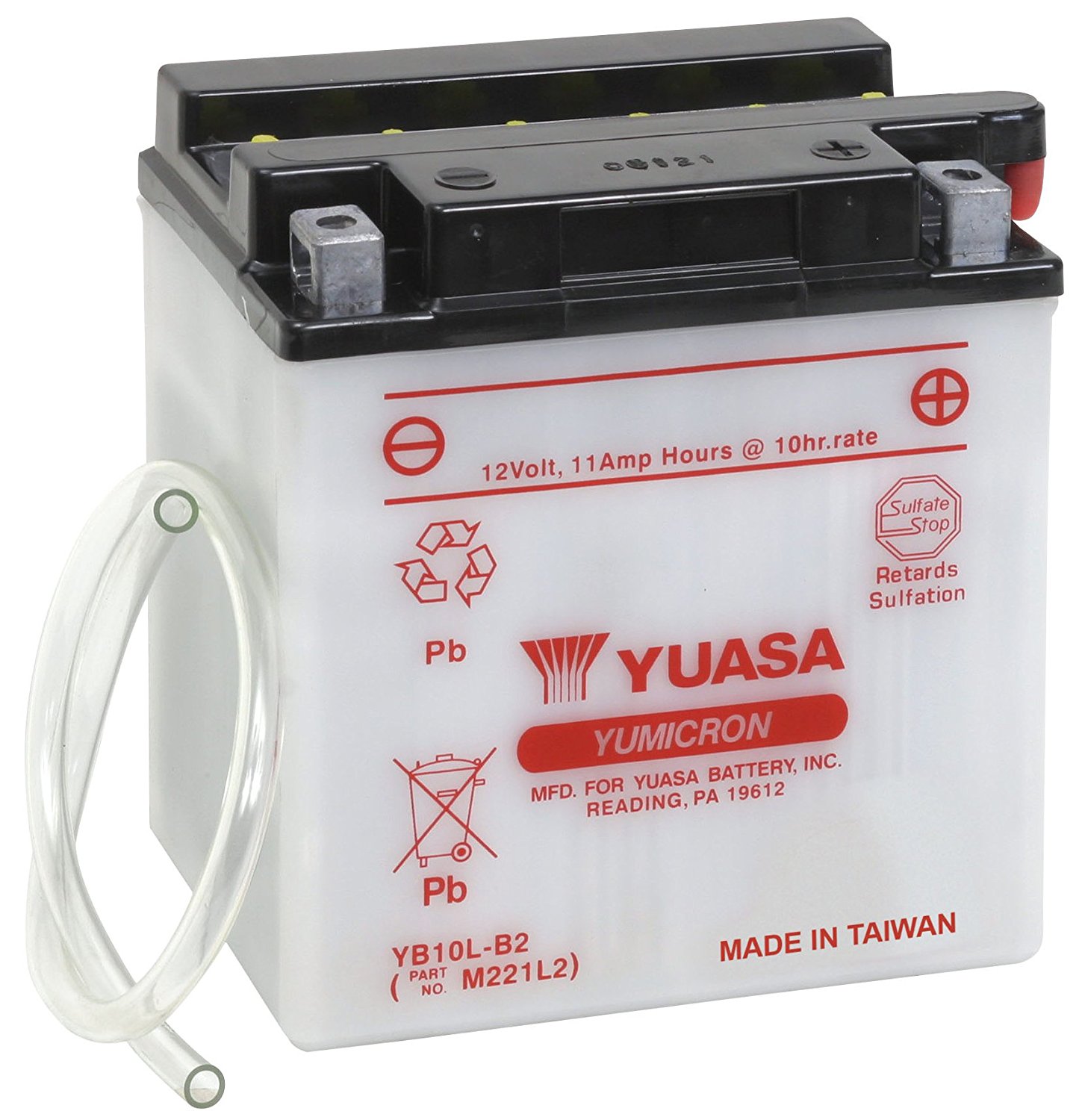 Аккумулятор Yuasa YB10L-B2 12В 11Ач 120CCA 145x135x90 мм Обратная (-+)