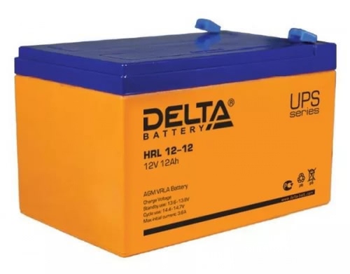 Аккумулятор Delta HRL 12-12 12В 12Ач 151x98x101 мм Прямая (+-)