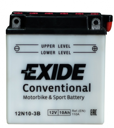 Аккумулятор EXIDE 12N10-3B 12В 10Ач 110CCA 135x90x145 мм Обратная (-+)