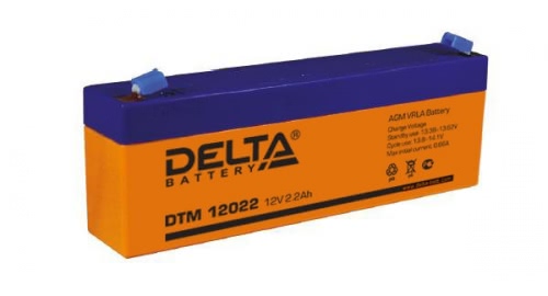 Аккумулятор Delta DTM 12022 12В 2,2Ач 178x35x67 мм Прямая (+-)