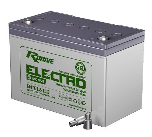 Аккумулятор RDRIVE ELECTRO MOTIVE EMTG12-112 12В 112Ач 259x168x214 мм Прямая (+-)