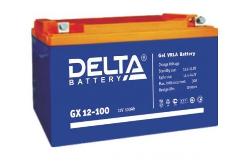 Аккумулятор Delta GX 12-100 12В 100Ач 330x171x222 мм Прямая (+-)