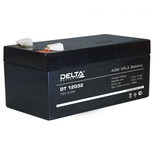 Аккумулятор Delta DT 12032 12В 3,3Ач 135x67x67 мм Обратная (-+)