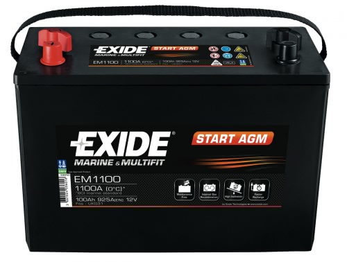 Аккумулятор EXIDE Start AGM EM1100 12В 100Ач 925CCA 330x173x240 мм Прямая (+-)