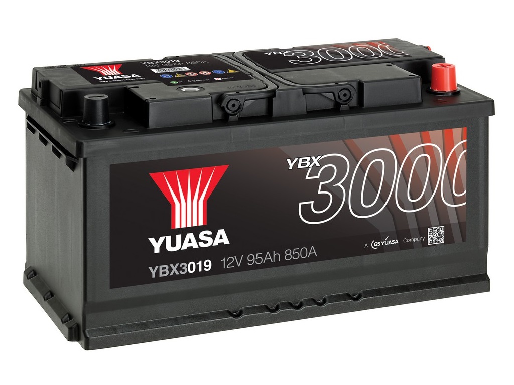 Аккумулятор Yuasa SMF YBX3019 12В 95Ач 850CCA 353x175x190 мм Обратная (-+)