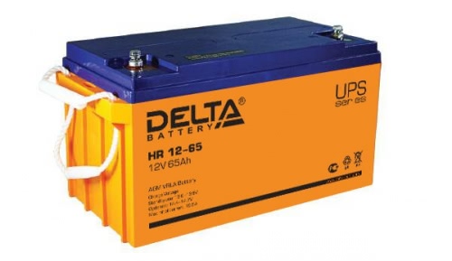 Аккумулятор Delta HR 12-65 12В 65Ач 350x167x179 мм Прямая (+-)