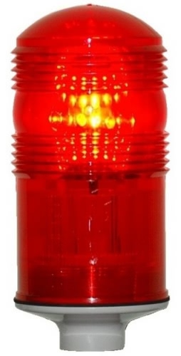 Заградительный огонь "ЗОМ-48LED", >32cd, тип "Б", 30-265V AC/DC, IP54, Красный