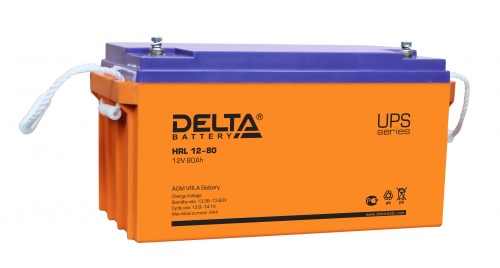 Аккумулятор Delta HRL 12-80 12В 80Ач 350x167x179 мм Прямая (+-)