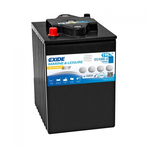 Аккумулятор EXIDE Equipment Gel ES1000-6 6В 195Ач 245x190x275 мм Обратная (-+)