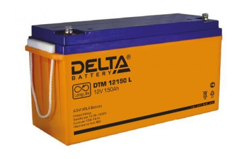 Аккумулятор Delta DTM 12150 L 12В 150Ач 482x170x240 мм Прямая (+-)