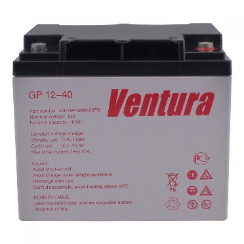 Аккумулятор Ventura GP 12-40 12В 40Ач 197x165x170 мм Прямая (+-)