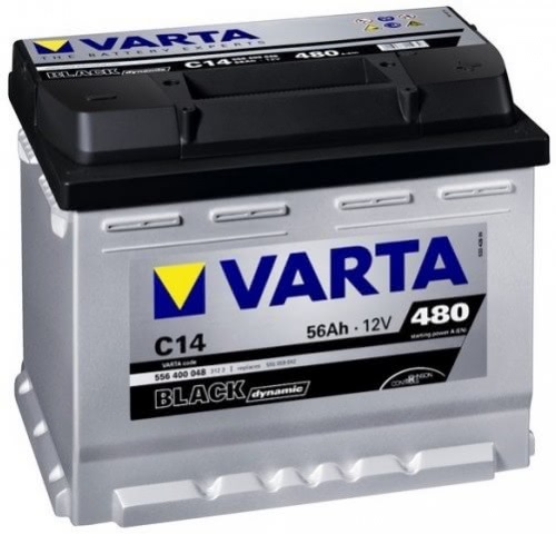 Аккумулятор VARTA Black Dynamic C14 556400048 12В 56Ач 480CCA 242x175x190 мм Обратная (-+)