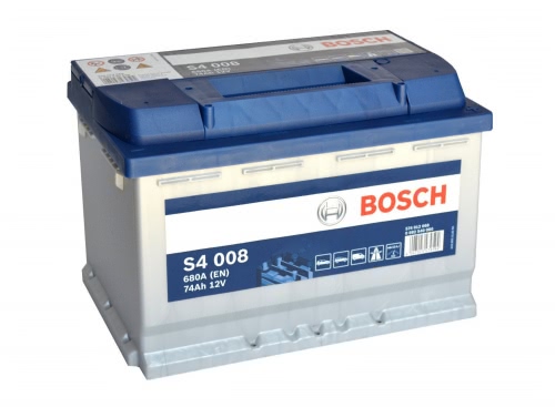 Аккумулятор BOSCH Silver S4 0 092 S40 080 12В 74Ач 680CCA 278x175x190 мм Обратная (-+)