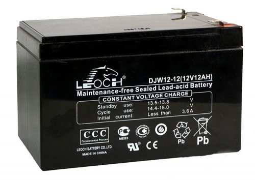 Аккумулятор LEOCH-DJW-12-12-F2 12В 12Ач 151x98x101 мм Прямая (+-)