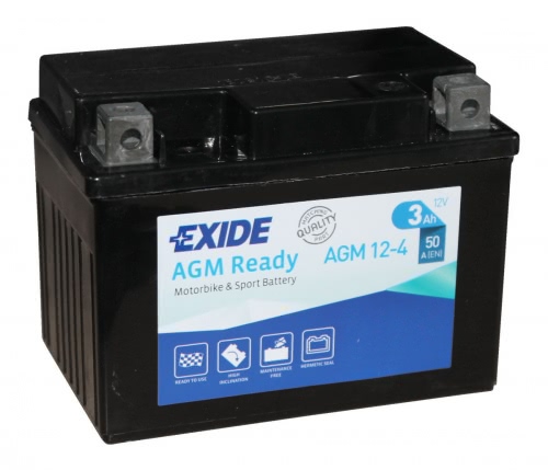 Аккумулятор EXIDE AGM12-4 12В 3Ач 50CCA 113x70x85 мм Обратная (-+)