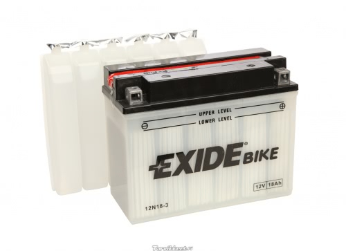 Аккумулятор EXIDE 12N18-3A 12В 18Ач 165CCA 205x90x162 мм Обратная (-+)