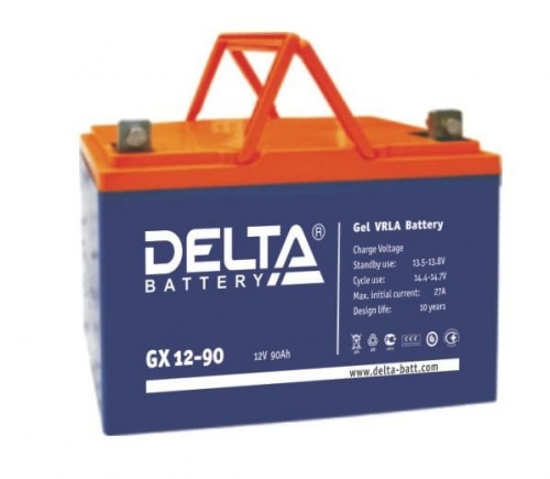 Аккумулятор Delta GX 12-90 12В 90Ач 306x169x215 мм Прямая (+-)