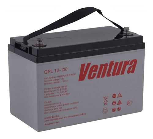 Аккумулятор Ventura GPL 12-100 12В 108Ач 329x174x215 мм Прямая (+-)