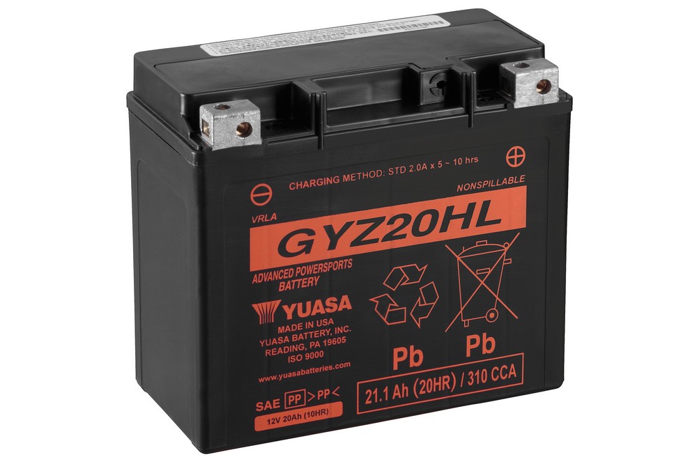 Аккумулятор Yuasa GYZ20HL 12В 20Ач 310CCA 175x87x155 мм Обратная (-+)