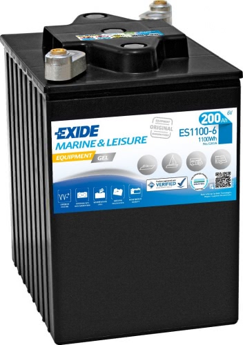 Аккумулятор EXIDE Equipment Gel ES1100-6 6В 200Ач 245x190x275 мм Обратная (-+)