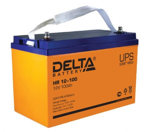 Аккумулятор Delta HR 12-100 12В 100Ач 330x171x220 мм Прямая (+-)
