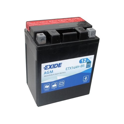 Аккумулятор EXIDE ETX14AH-BS 12В 12Ач 210CCA 134x89x164 мм Прямая (+-)
