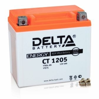 Аккумулятор Delta CT 1205 12В 5Ач 80CCA 114x70x106 мм Обратная (-+)