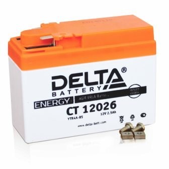 Аккумулятор Delta CT 12026 12В 2,5Ач 45CCA 115x50x86 мм Обратная (-+)