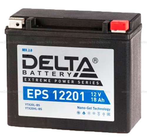 Аккумулятор Delta EPS 12201 12В 18Ач 310CCA 176x87x154 мм Обратная (-+)